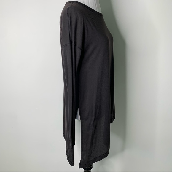 Lululemon Women's Black To The Point Long Sleeve Cotton Shirt Size 6 - Picture 4 of 12